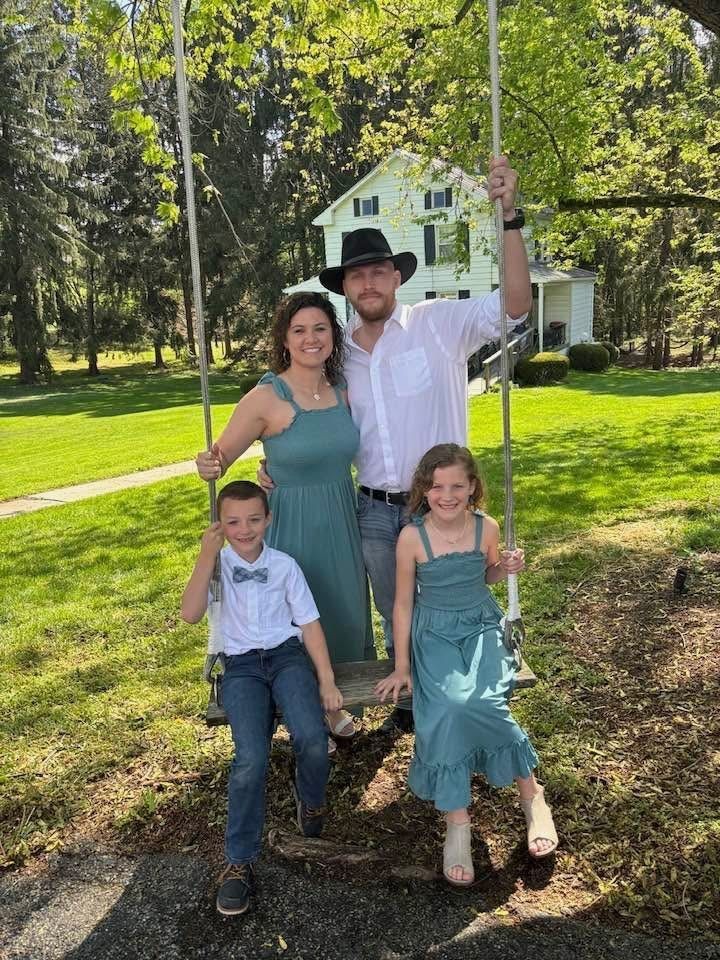Larissa Forbes with her family